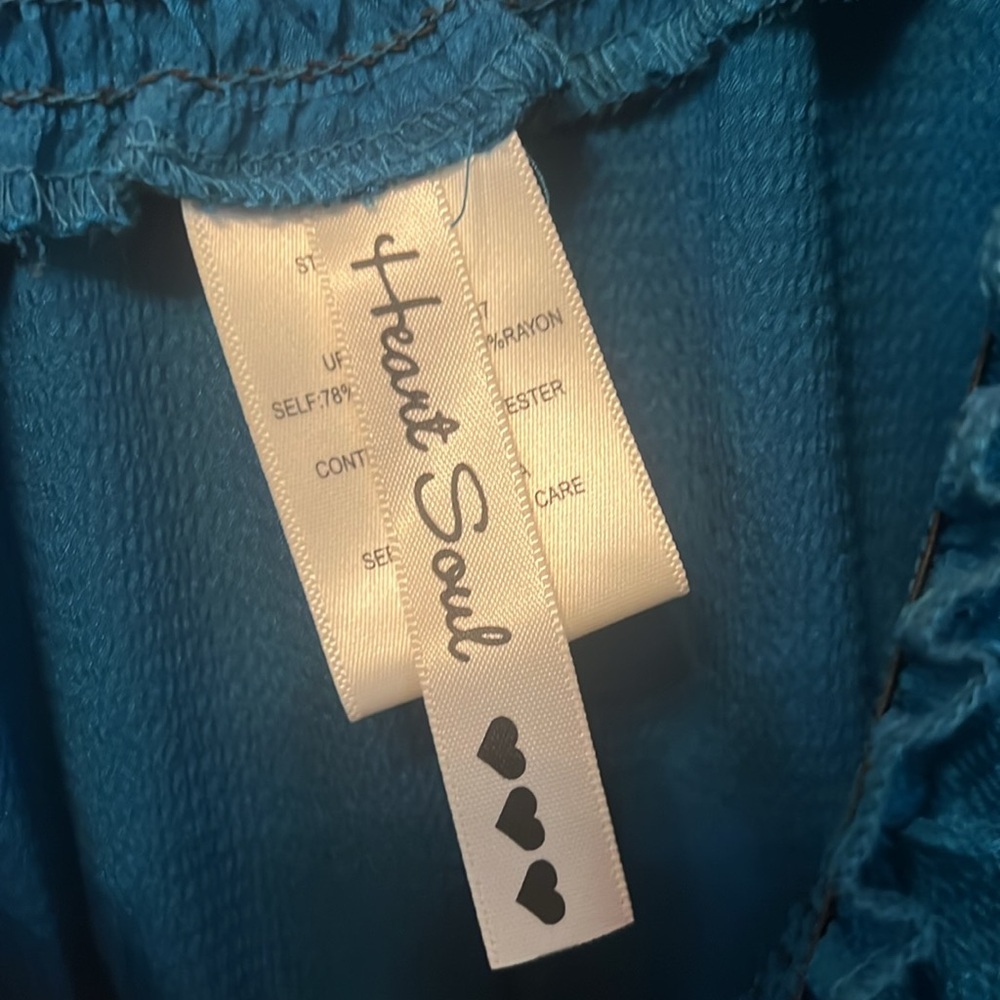 EUC Heart Soul Teal and Black Plaid Dress size medium - Picture 3 of 9